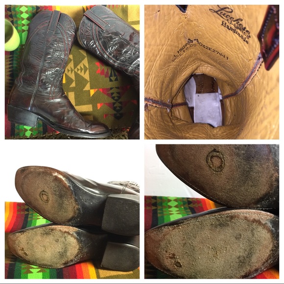 63 Lucchese Classic Handmade Leather Cowboy Boot - Picture 8 of 8